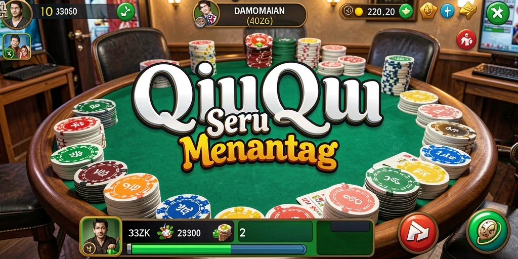 Tampilan gameplay seru dalam permainan QiuQiu 33ZK.