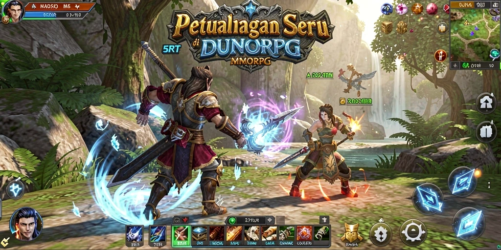 Screenshot gameplay 5RT menampilkan aksi seru dalam dunia MMORPG yang luas.