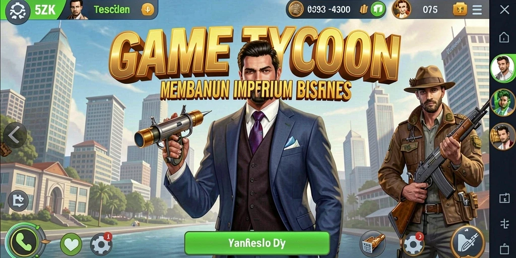 Screenshot 5ZK menampilkan pengalaman gameplay Tycoon yang menarik.