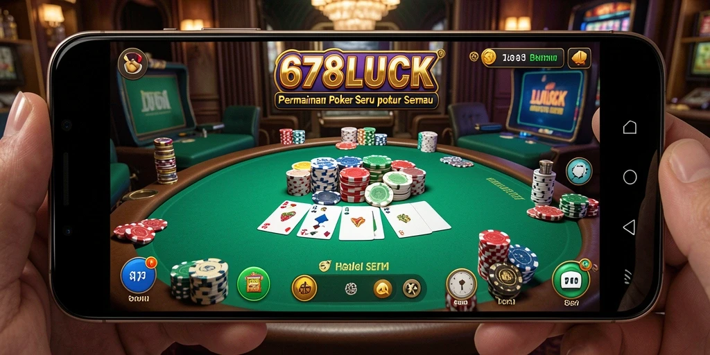 Gameplay seru dalam aplikasi Poker 678LUCK.