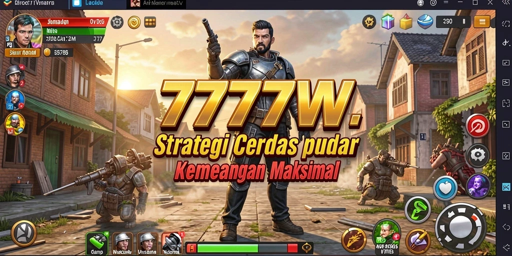 Tampilan menarik dari aksi gameplay strategi 7777W.