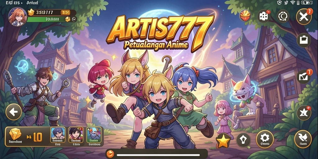 Tampilan seru gameplay anime di ARTIS777 dengan karakter favorit.
