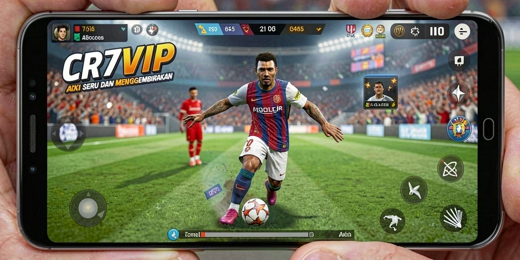 Screenshot utama CR7VIP menampilkan aksi mendebarkan dalam pertempuran.
