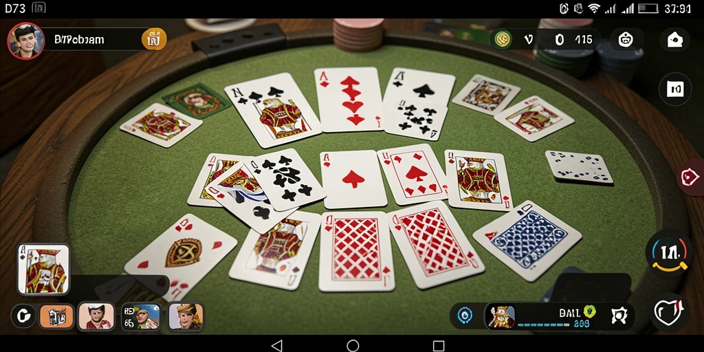 Tampilan gameplay menarik dari D73 saat bermain Gaple.