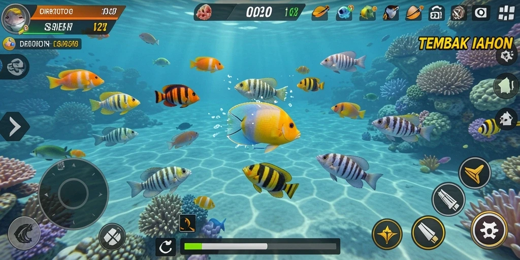 Screenshot gameplay DIREKTURTOTO dengan tampilan memukau dari lautan.