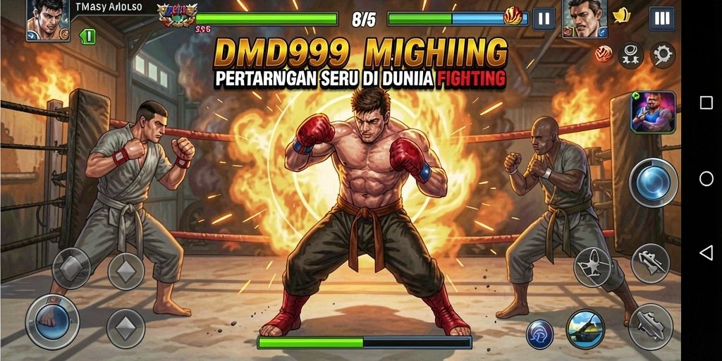 Tangkapan layar menampilkan aksi pertarungan seru di DMD999.