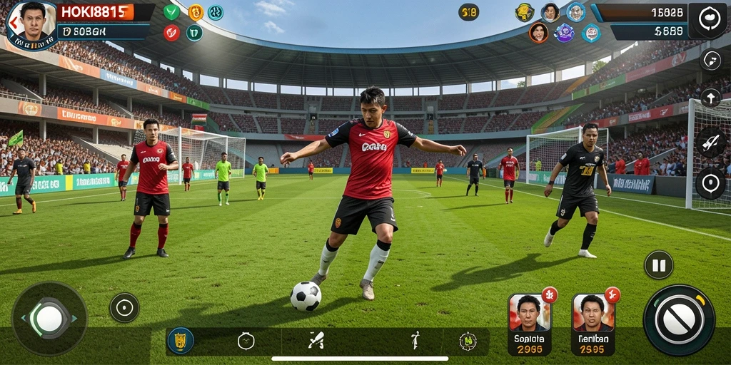 Gameplay menarik HOKI8815 dalam aksi sepak bola.
