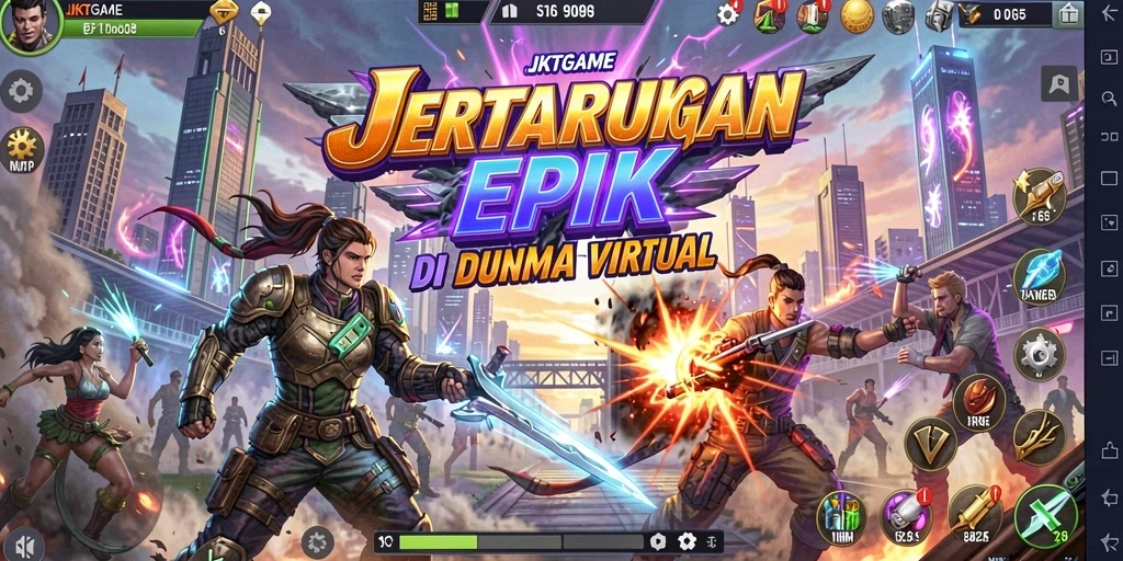 Tangkapan layar <strong>JKTGAME</strong> menampilkan aksi seru dalam pertarungan Fighting.