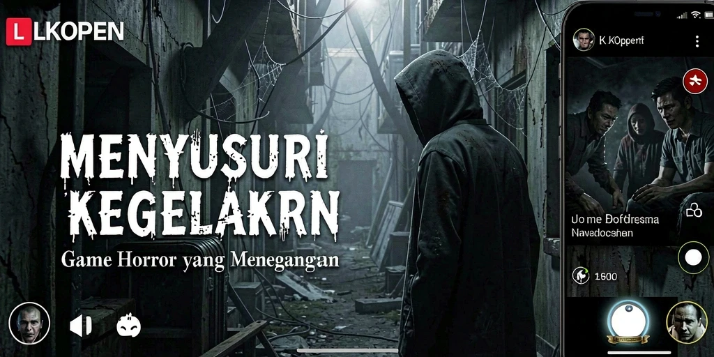 Tampilan gameplay LKOPEN yang menegangkan dan menyeramkan.