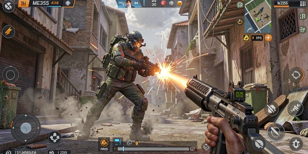 Gameplay seru dan aksi tembak-menembak yang mendebarkan.