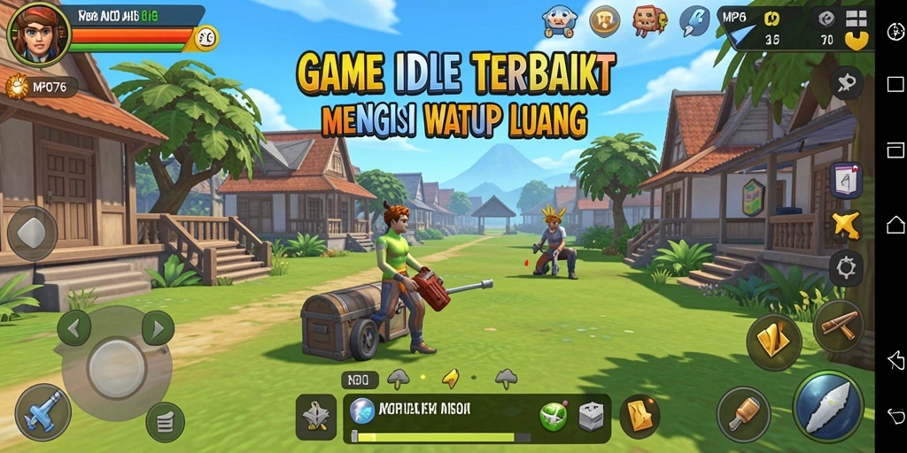 Tangkapan layar utama MPO76 menampilkan gameplay Idle yang seru.
