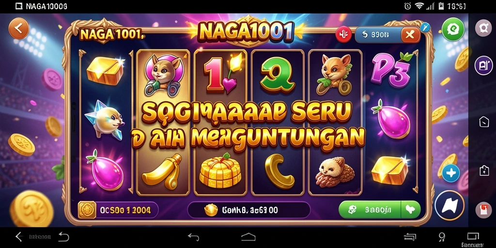 Screenshot gameplay NAGA1001 yang menampilkan slot menarik dan bonus.
