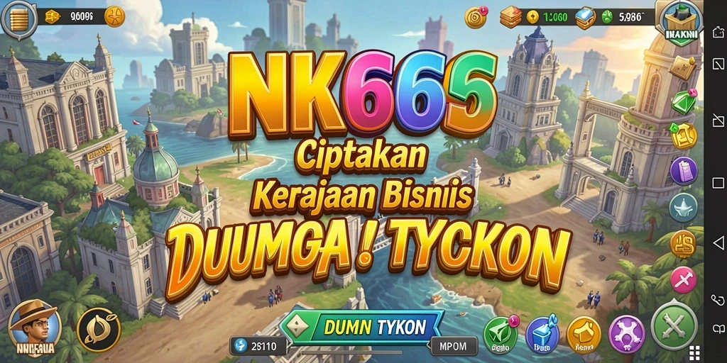 Tampilan gameplay NK666 yang menunjukkan strategi bisnis Tycoon.