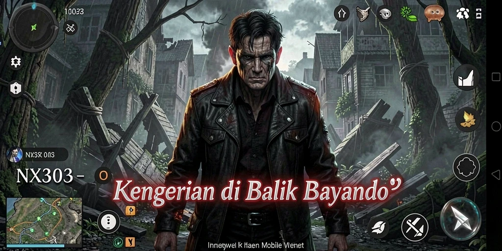 Tampak menegangkan saat karakter bermain di lingkungan yang menyeramkan.