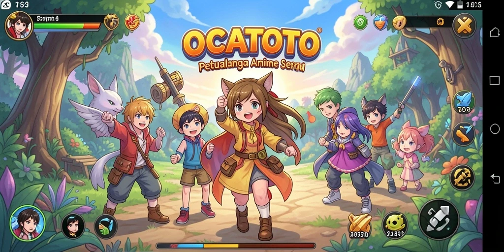 Tampilan menarik dari gameplay OCATOTO dengan karakter Anime.