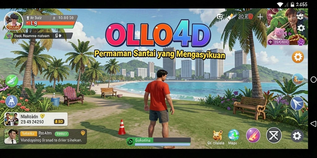 Tampilan gameplay OLLO4D yang menarik dan penuh warna.
