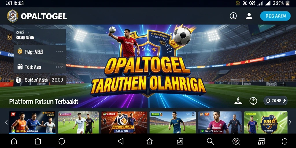 Tampilan gameplay menarik dari aplikasi OPALTOGEL untuk taruhan olahraga.
