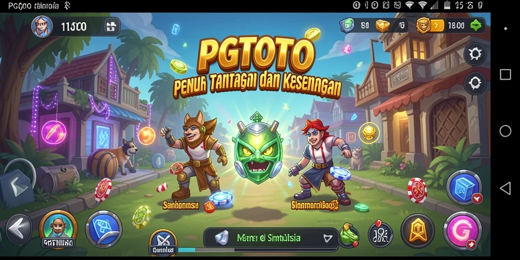 Screenshot utama PGTOTO menampilkan gameplay simulasi yang dinamis dan menarik.