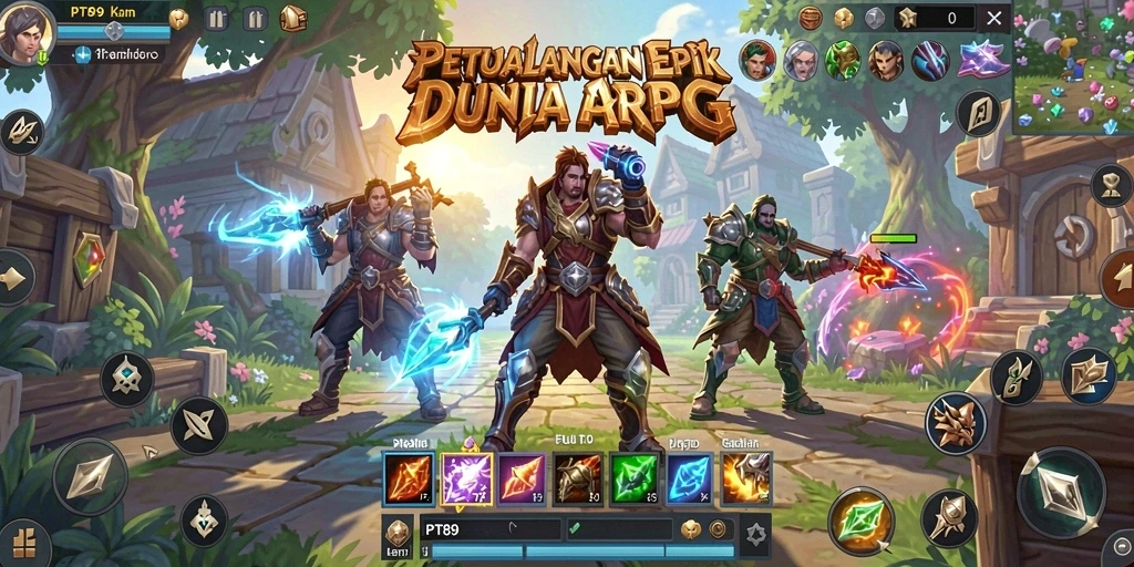 Tampilan gameplay PT89 yang menggugah semangat petualangan ARPG.