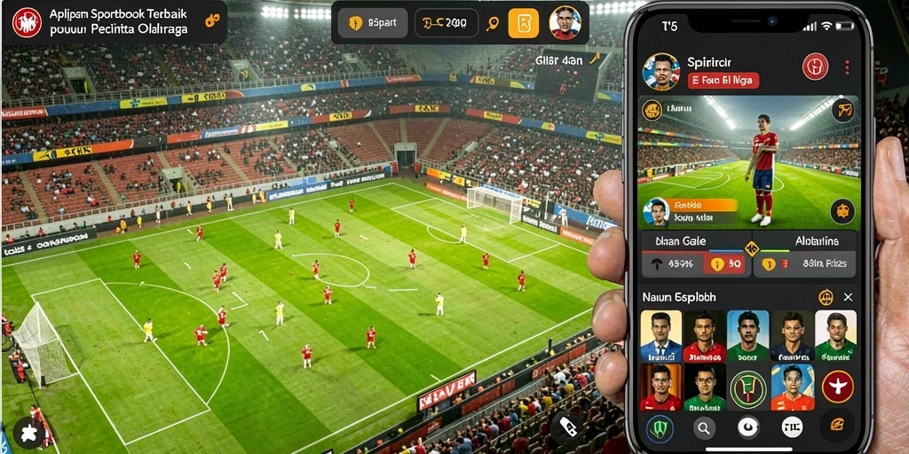 Screenshot utama T6 menampilkan antarmuka permainan Sportsbook yang menarik.