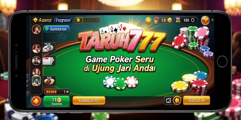 Tampilan gameplay TARUH777 saat bermain Poker melawan pemain lain.
