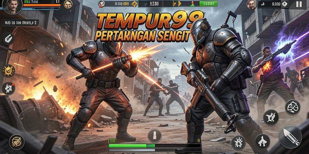 Gameplay TEMPUR99 dengan pertarungan seru dan aksi dinamis.