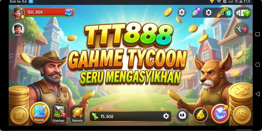 Tampilan gameplay TTT888 yang penuh warna dan strategis.