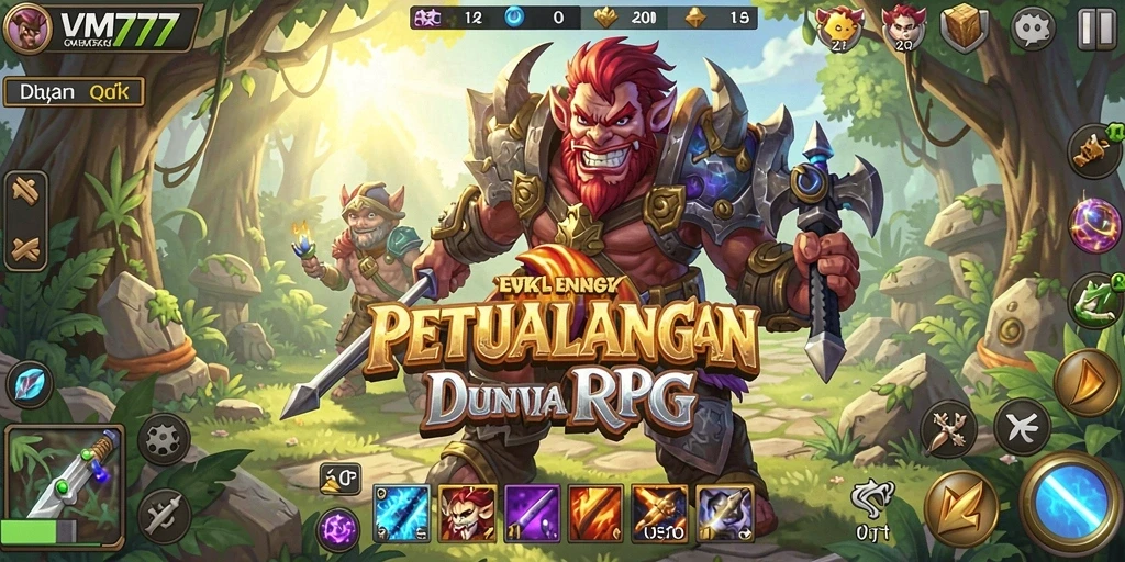 Screenshot menampilkan aksi pertempuran epik dalam VM777 yang memukau.